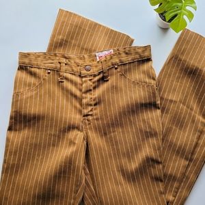 Mustang Ranchwear Khaki Jeans with White Pinstripe
